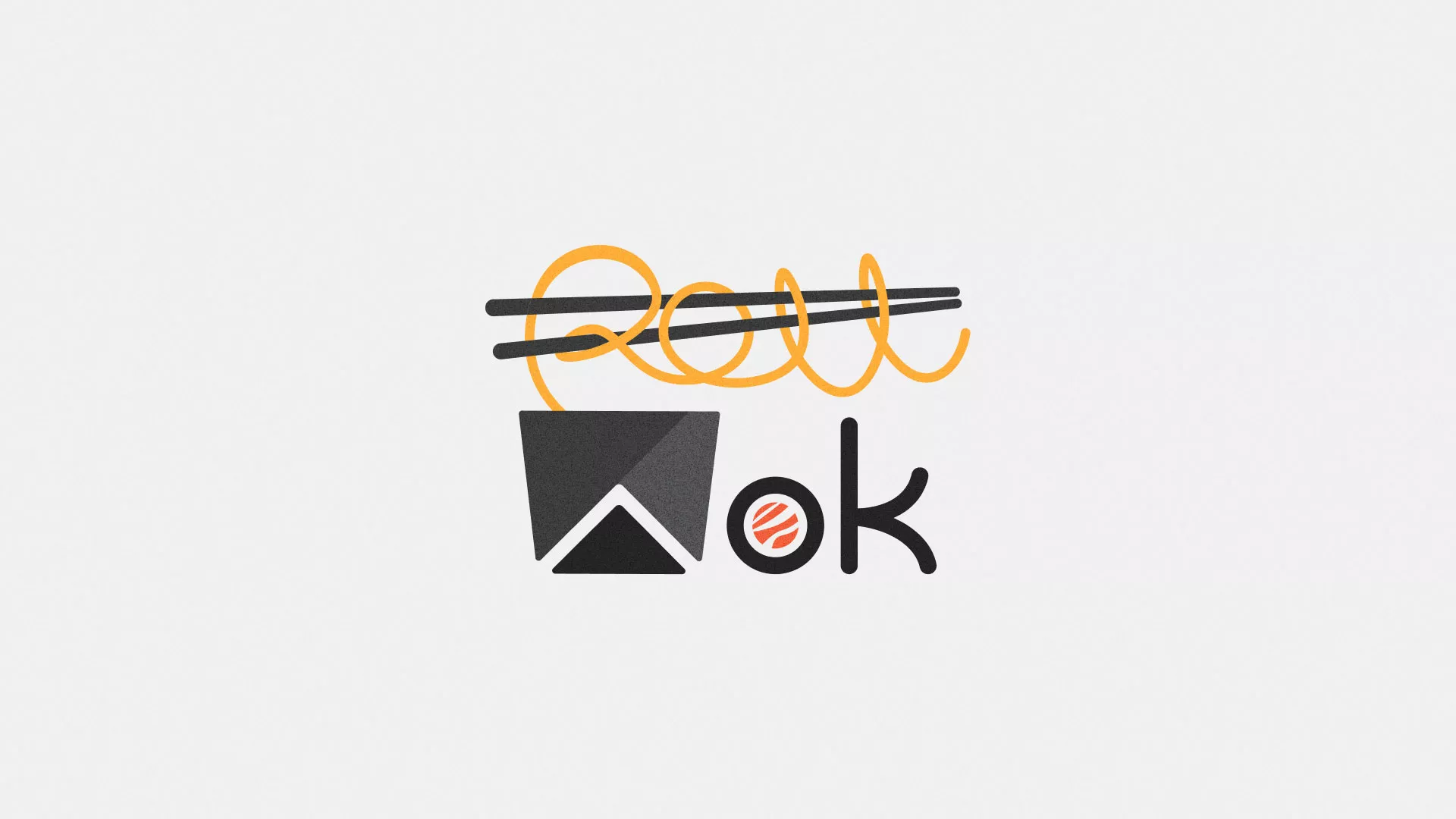 Разработка логотипа суши-бара «Roll Wok Club» в Когалыме
